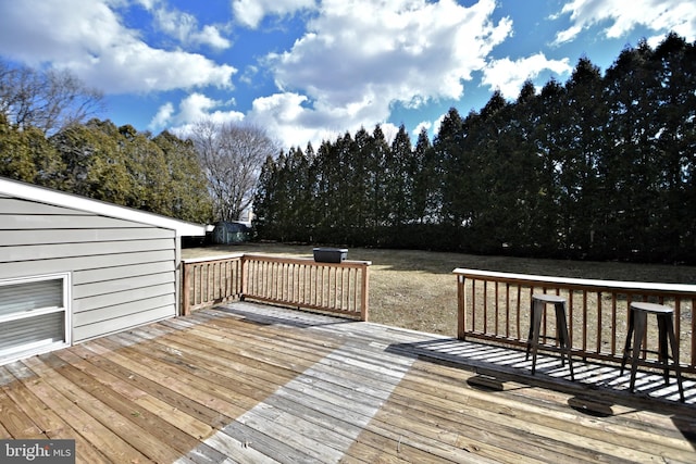 view of wooden deck