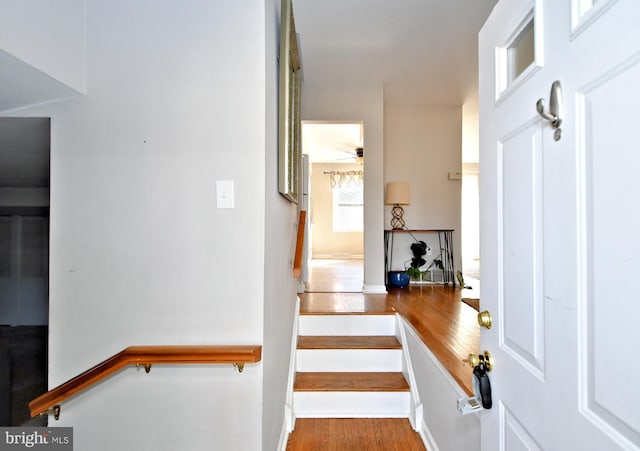 interior space featuring wood finished floors and baseboards