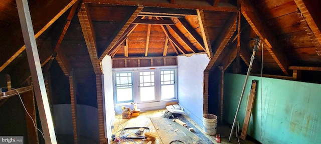 view of attic