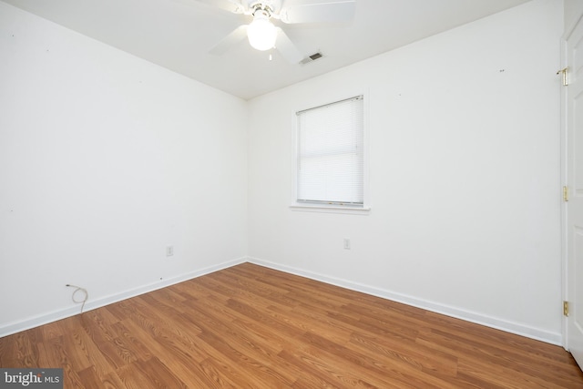 2115 Ruxton Dr, Salisbury, MD 21801 - spare room featuring light wood-type flooring, baseboards, and a ceiling fan