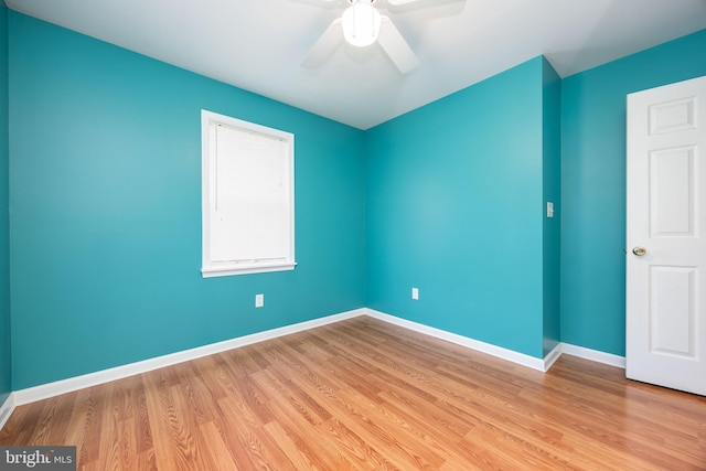 2115 Ruxton Dr, Salisbury, MD 21801 - spare room featuring light wood-style flooring, baseboards, and a ceiling fan