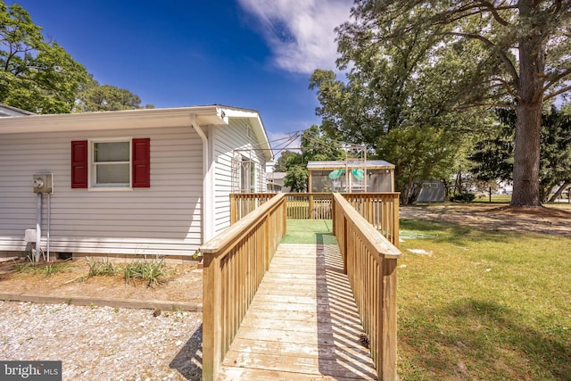 2115 Ruxton Dr, Salisbury, MD 21801 - view of side of home featuring a gazebo, a lawn, and a deck