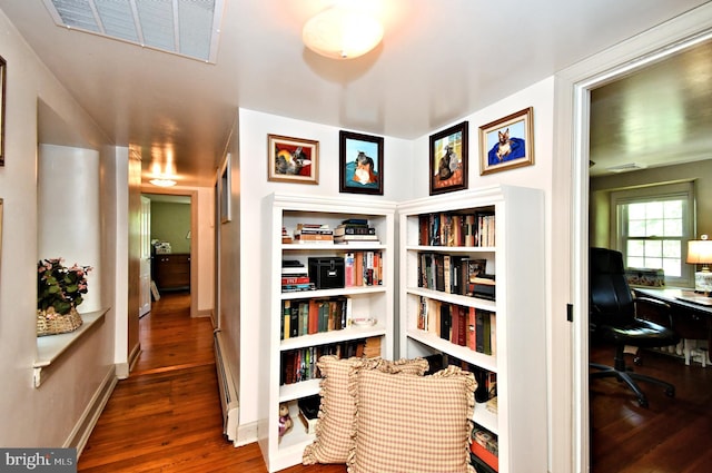 1200 Branch Rd, Perkasie, PA 18944 - hallway with wood finished floors and an office area