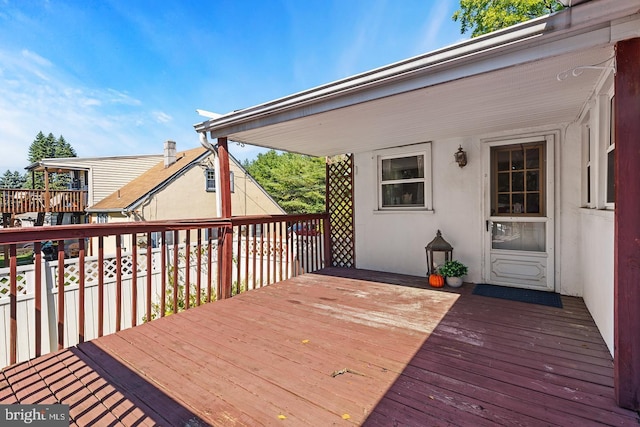 view of wooden deck