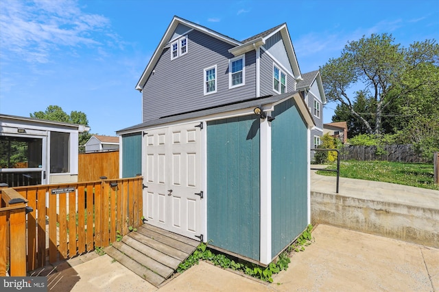 3246 Blundell Rd, Falls Church, VA 22042 - view of shed featuring fence