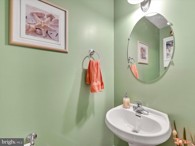 bathroom with a sink