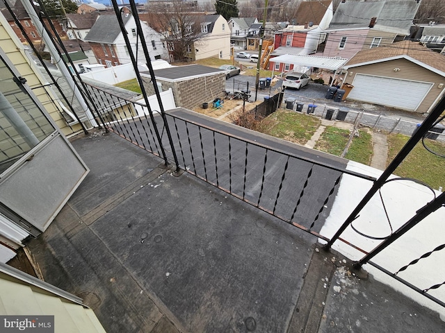 balcony with a residential view