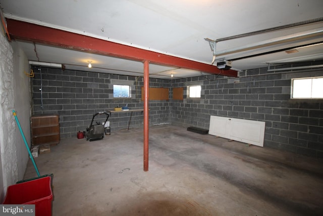 view of basement