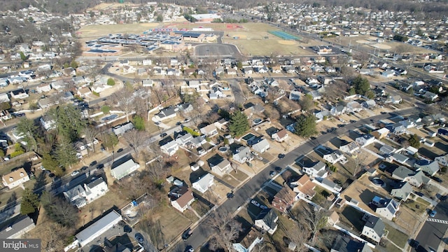 bird's eye view featuring a residential view