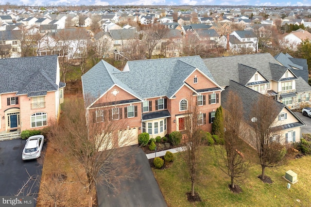 birds eye view of property featuring a residential view