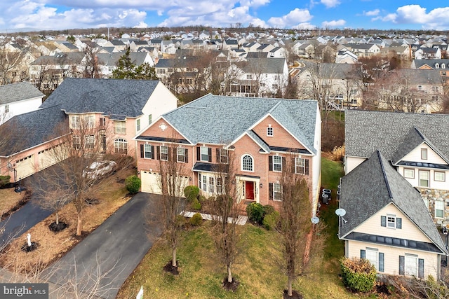 birds eye view of property featuring a residential view