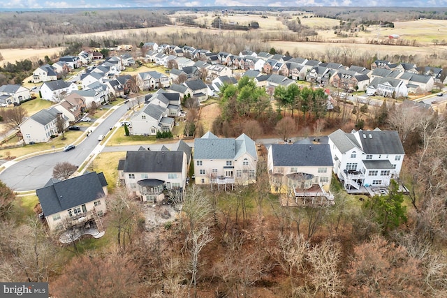 drone / aerial view with a residential view