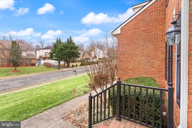 view of patio / terrace featuring a residential view