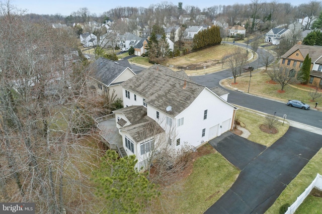 drone / aerial view featuring a residential view