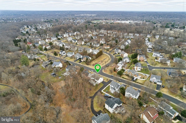 drone / aerial view featuring a residential view