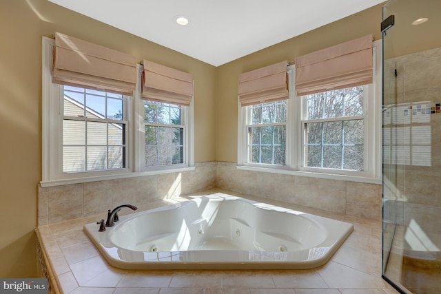 bathroom featuring a jetted tub