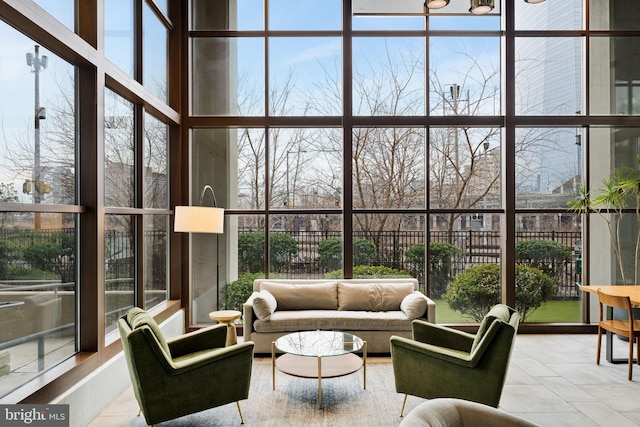 view of sunroom / solarium