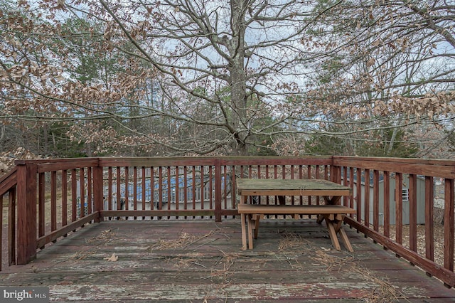 view of wooden deck