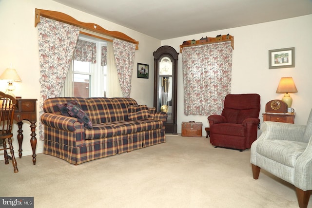 view of carpeted living room