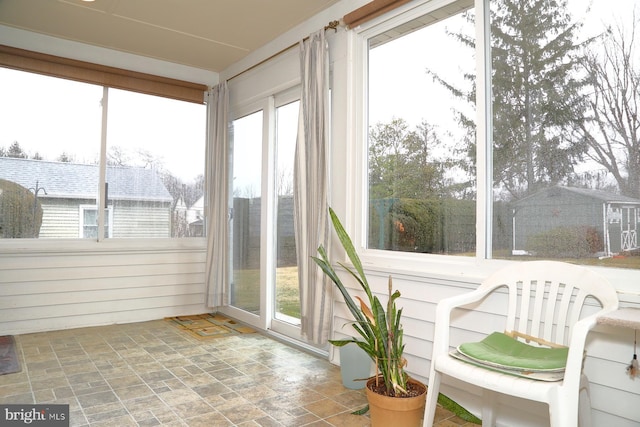 view of sunroom