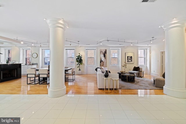 building lobby featuring visible vents