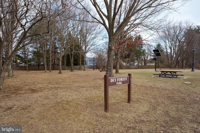 exterior space featuring fence