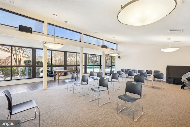 building lobby featuring visible vents