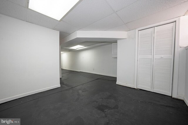 426 Hampden Rd, Upper Darby, PA 19082 - finished basement featuring baseboards and a drop ceiling