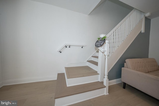 426 Hampden Rd, Upper Darby, PA 19082 - stairs with wood finished floors and baseboards