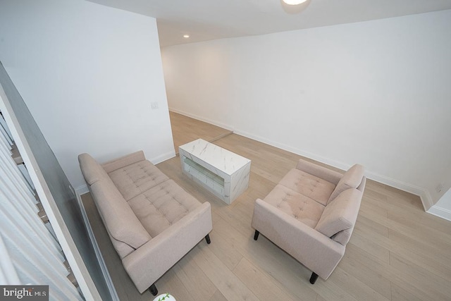 426 Hampden Rd, Upper Darby, PA 19082 - living area featuring baseboards, recessed lighting, and light wood-style flooring
