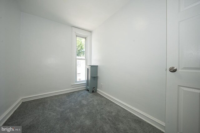 426 Hampden Rd, Upper Darby, PA 19082 - additional living space featuring dark colored carpet, baseboards, and vaulted ceiling