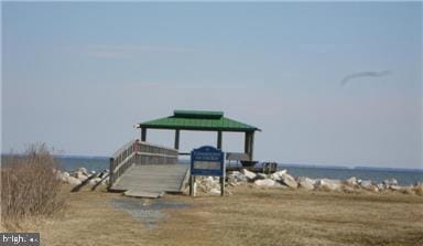 exterior space featuring a water view