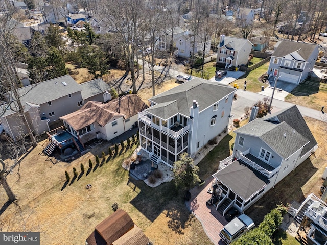 drone / aerial view featuring a residential view