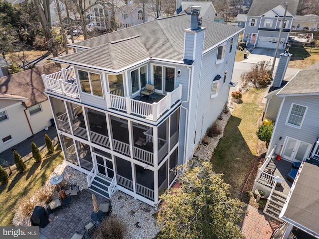 birds eye view of property featuring a residential view