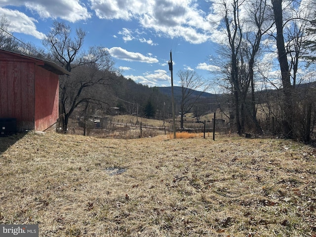 view of yard featuring an outbuilding and a storage shed