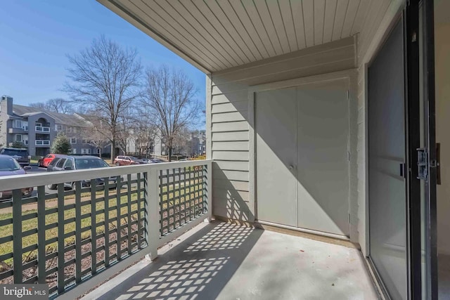 balcony with a residential view