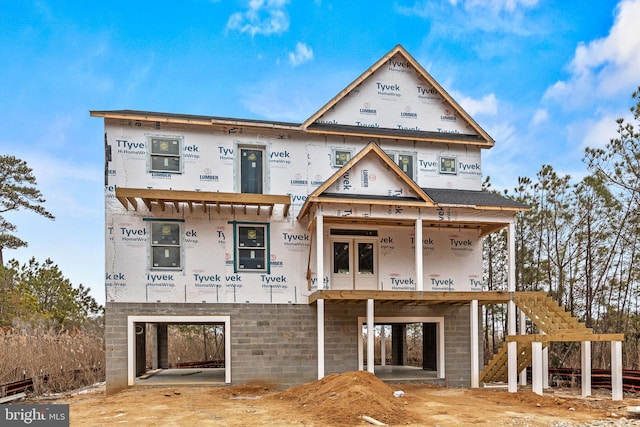 unfinished property featuring stairs