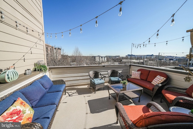 view of patio with outdoor lounge area