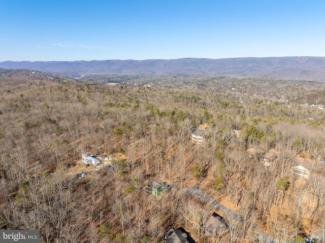 drone / aerial view with a mountain view