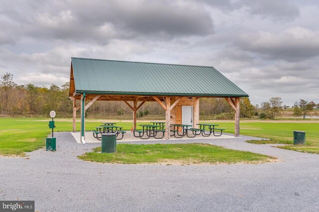 view of home's community featuring a gazebo and a yard