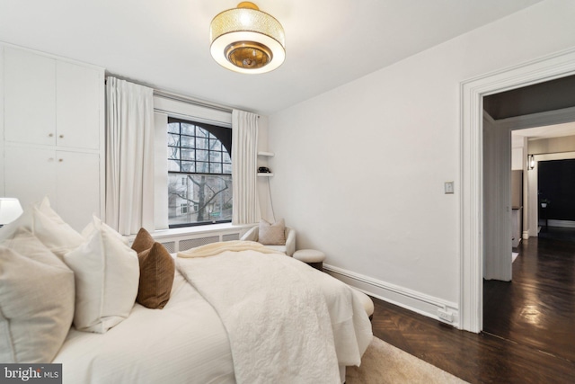 bedroom with baseboards