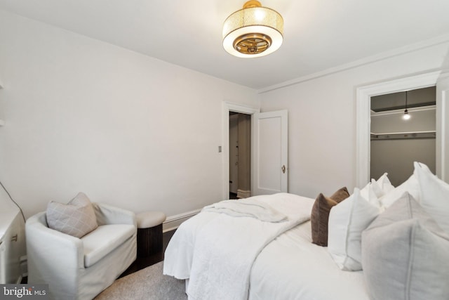 carpeted bedroom featuring a closet