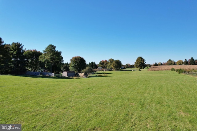 view of yard featuring a rural view