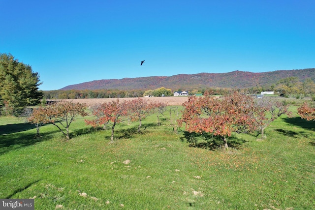 property view of mountains featuring a rural view