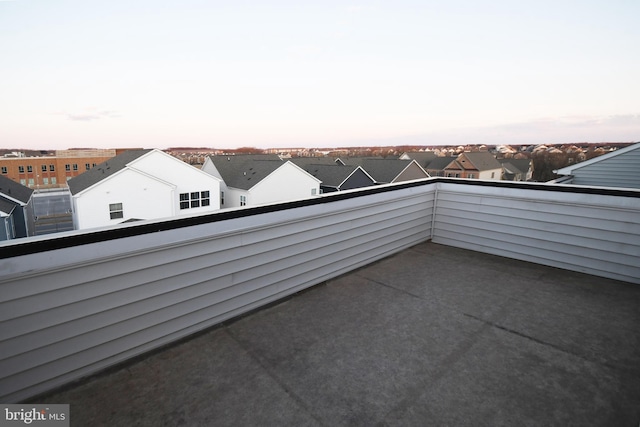 balcony featuring a residential view