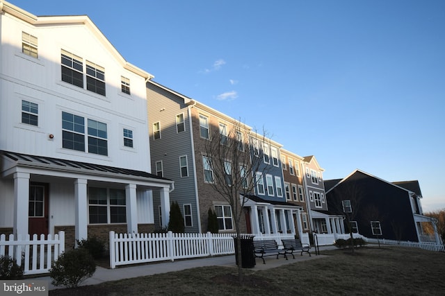 exterior space with a fenced front yard