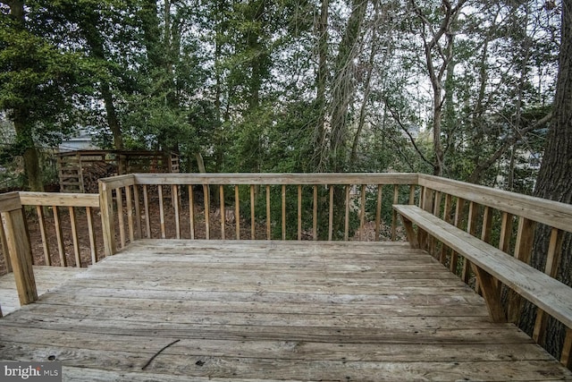 view of wooden terrace