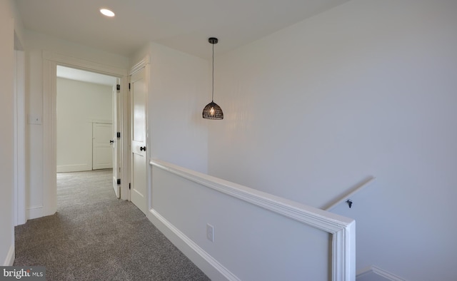 30 N Marshall St, Lancaster, PA 17602 - hall with baseboards, recessed lighting, and carpet flooring