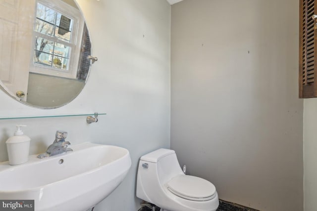 bathroom with a sink and toilet