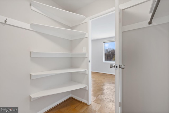 view of walk in closet